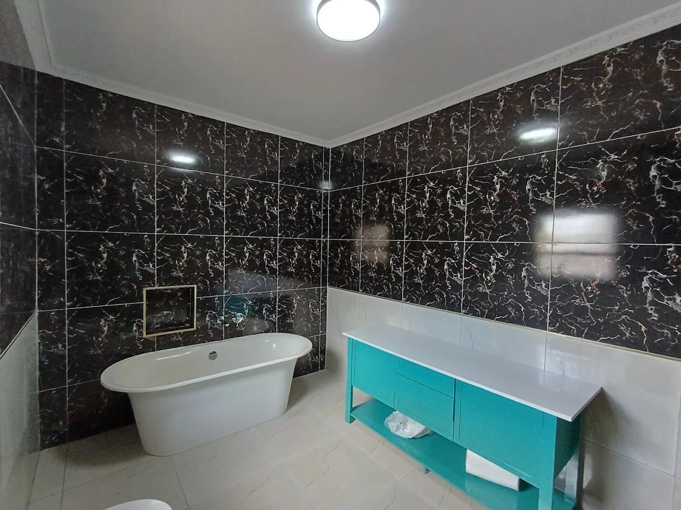 Bathroom tile installation